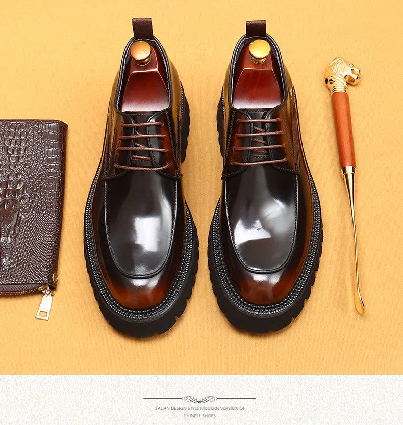 ASTON M. JAZZ – Chaussures Oxford Homme en Cuir Véritable, Italienne