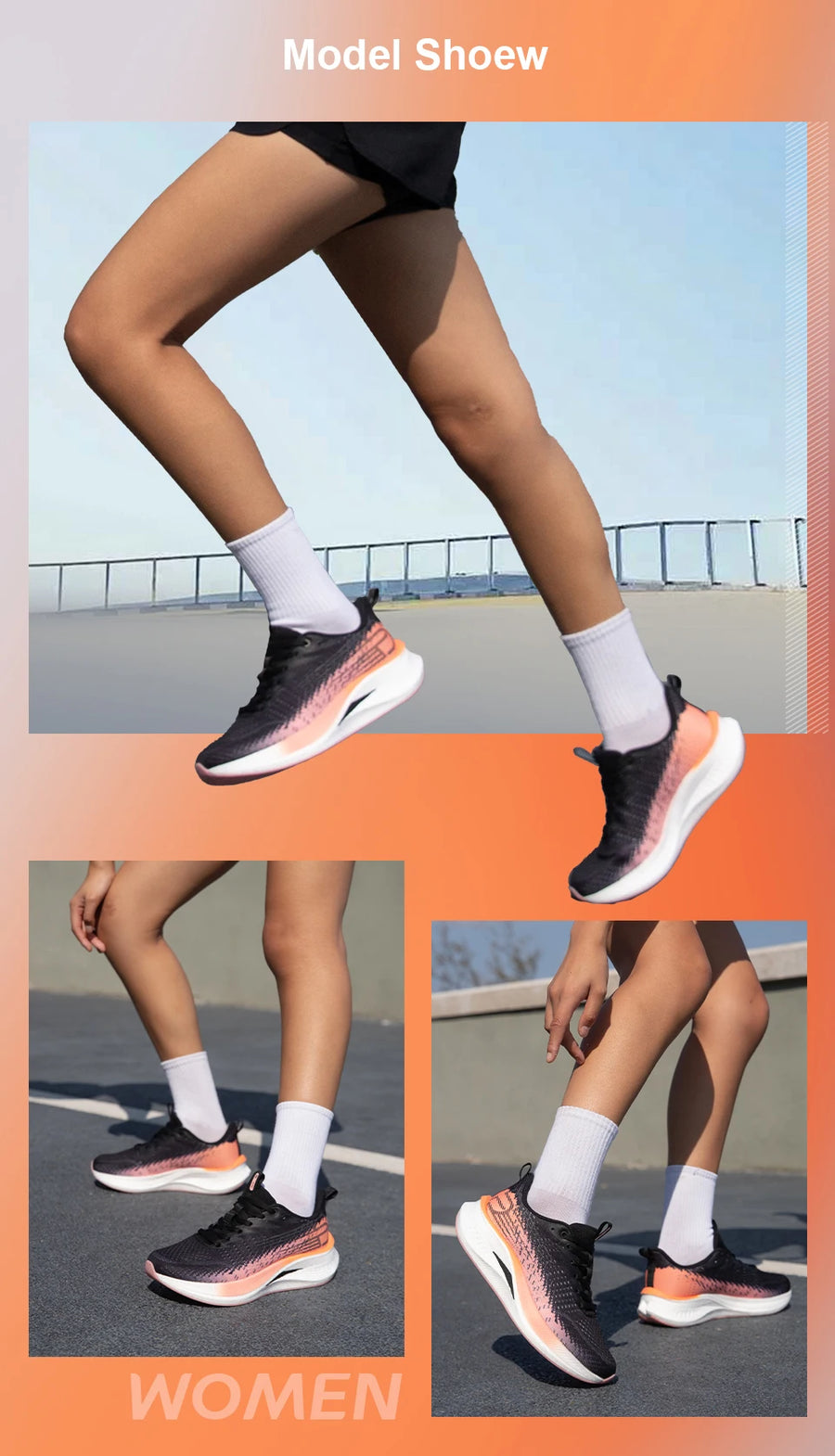 baasploa W3100 H1072 – Chaussures de running homme légères et professionnelles