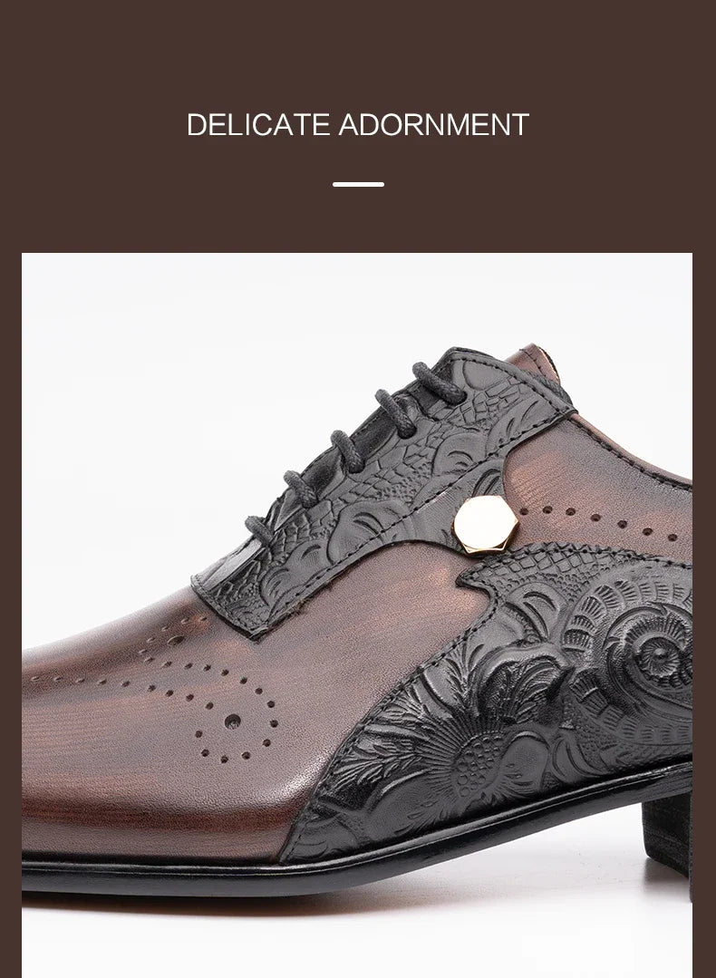 ASIMAYA Brogue Luxe – Chaussures Homme en Cuir Véritable