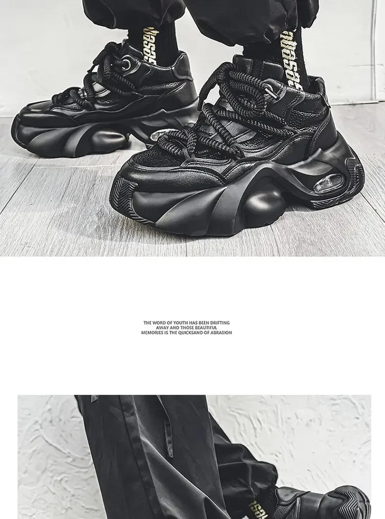 Baskets homme style designer – Sneakers à semelle épaisse confortables, mode décontractée automne/hiver