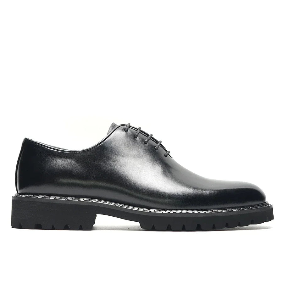 Oxford Homme Élégant – Sneakers en Cuir Véritable Noir, Haute Qualité pour Bureau, Affaires et Occasions Sociales