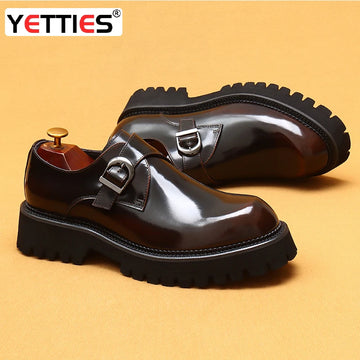 Oxford & Derby Homme – Chaussures Britanniques en Cuir Véritable, Semelle Épaisse, Business & Casual Élégant