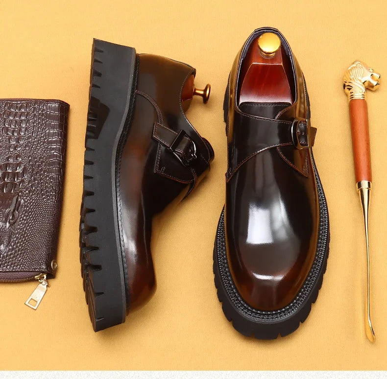 Oxford Homme de Luxe en Cuir Verni Italien – Chaussures Élevées à la Main, Élégantes & Confortables pour Mariage et Affaires