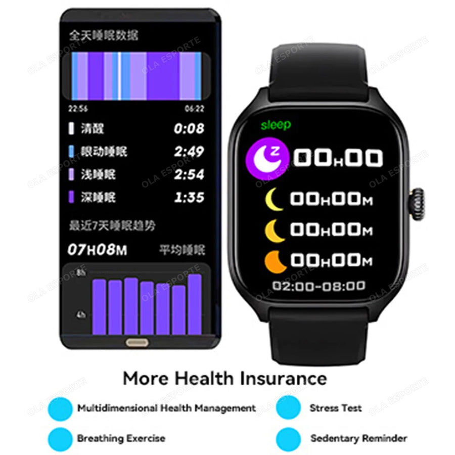 Ola Esporte 2.01'' Connected Watch – Health, Calls & Notifications – Elegance and Performance in Everyday Life, 2025