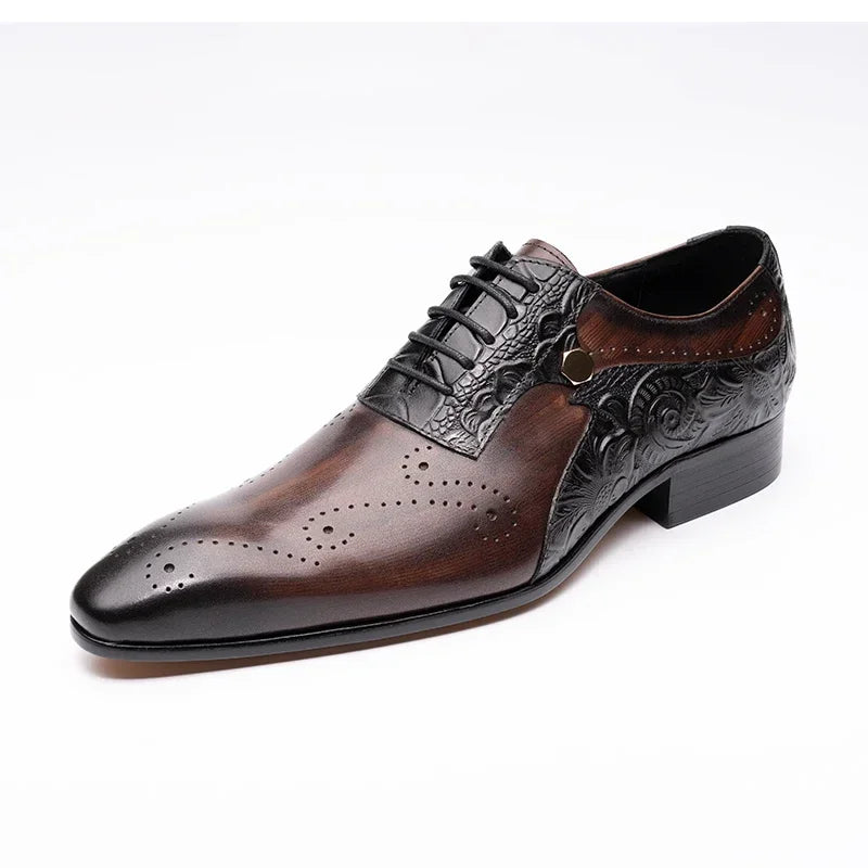 ASIMAYA Brogue Luxe – Chaussures Homme en Cuir Véritable