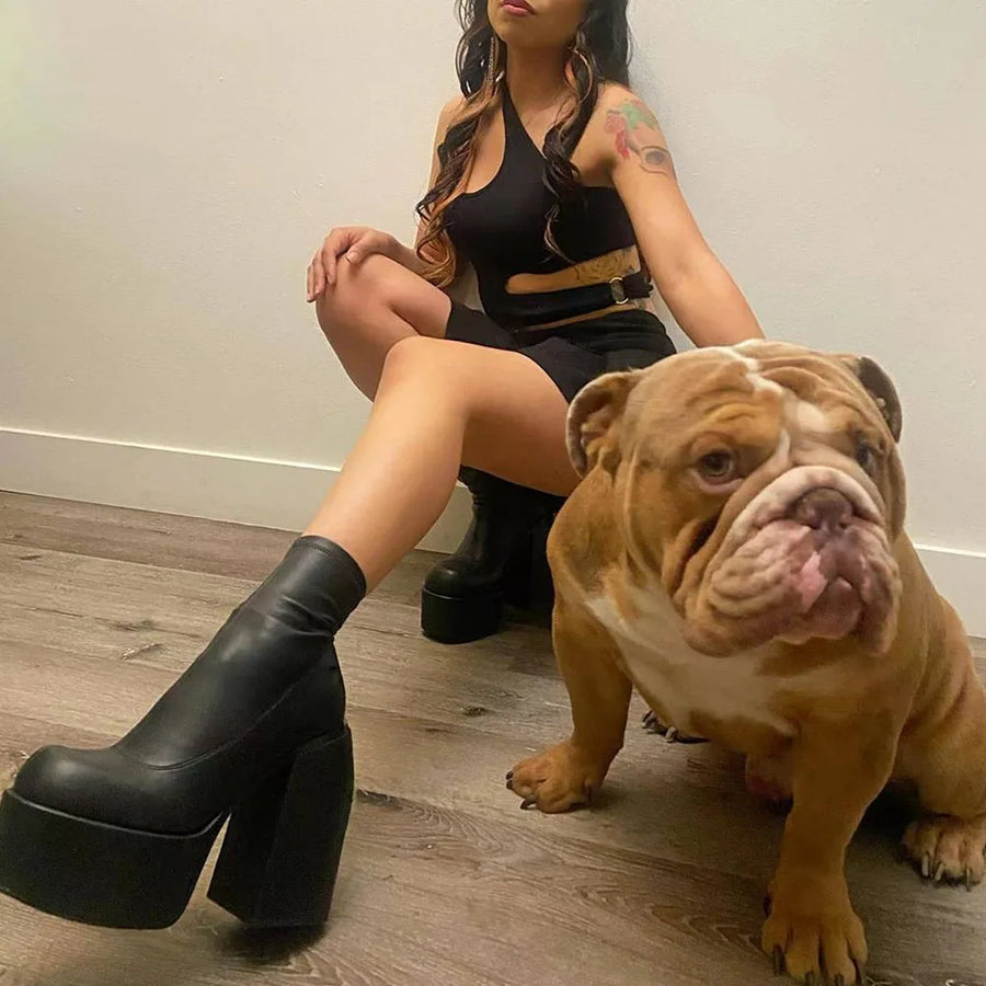 Sexy Women's Boots - Plus Size 35-48, Block Heel and Sturdy