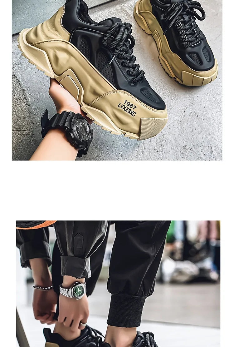 Sneakers Homme Designer – Confort & Hauteur Boostée
