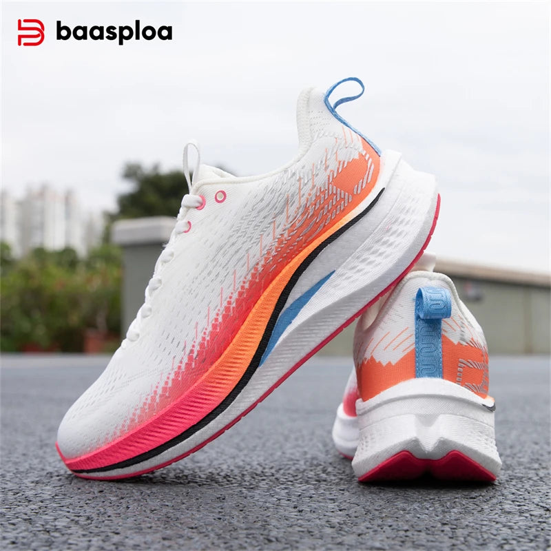 Baasploa W3100 H1072 – Chaussures de running unisexes respirantes pour semi-marathon