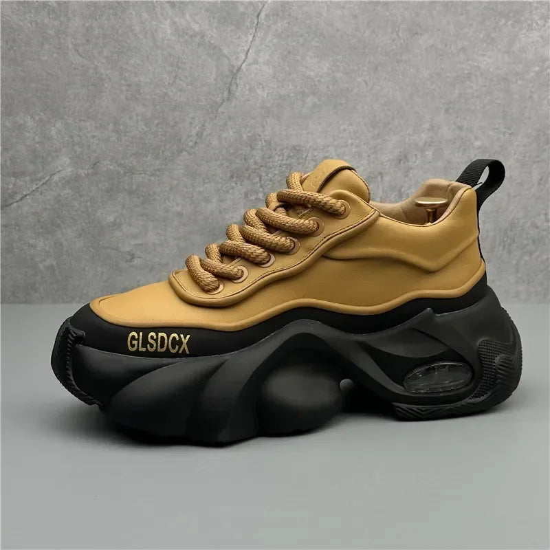 2025 s – Sneakers à lacets avec semelle compensée