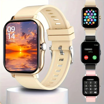 Unisex Smartwatch - Wireless Calls, Multiple App Notifications, Sports Smartwatch Compatible with iPhone and Android