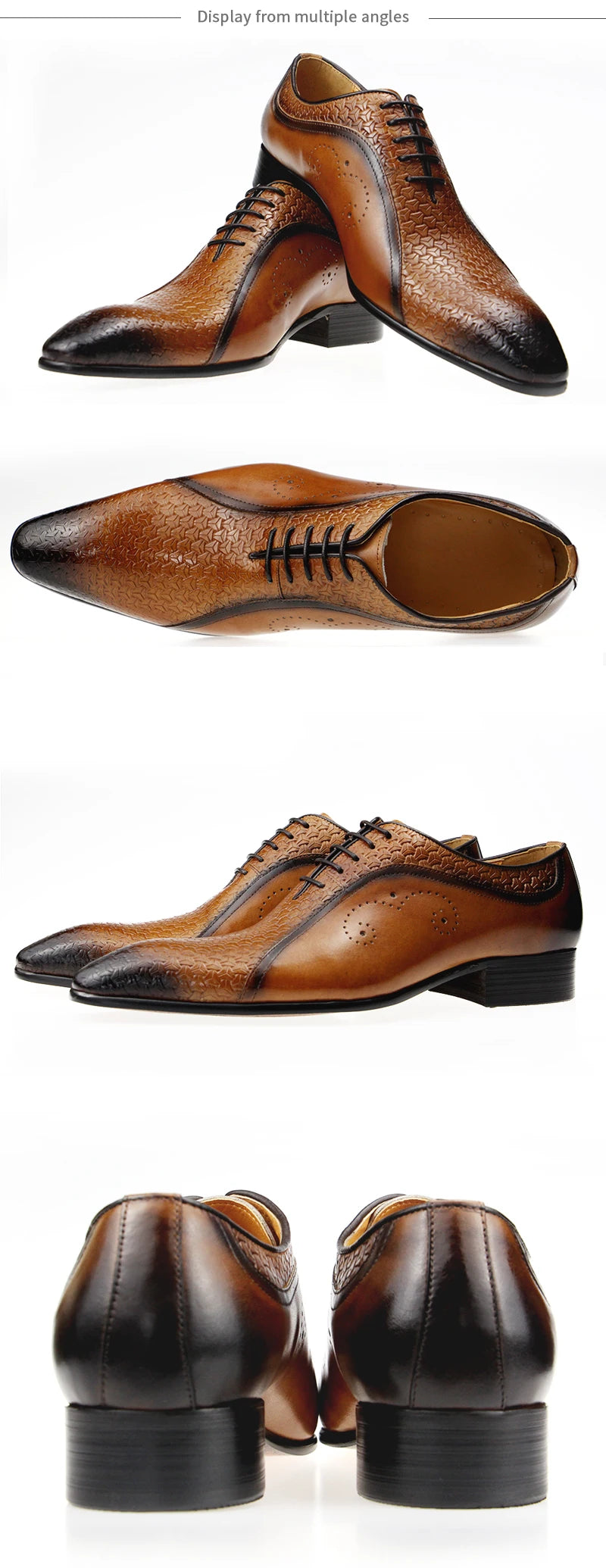 YOUYAZHUBU, Chaussures Homme en Cuir Véritable – Oxford Élégantes et Respirantes pour Bureau, Mariage et Occasions Formelles