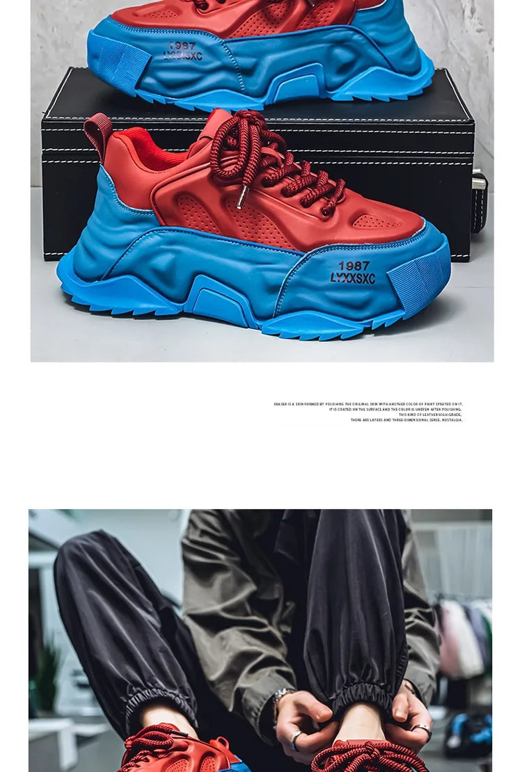 Sneakers Homme Designer – Confort & Hauteur Boostée