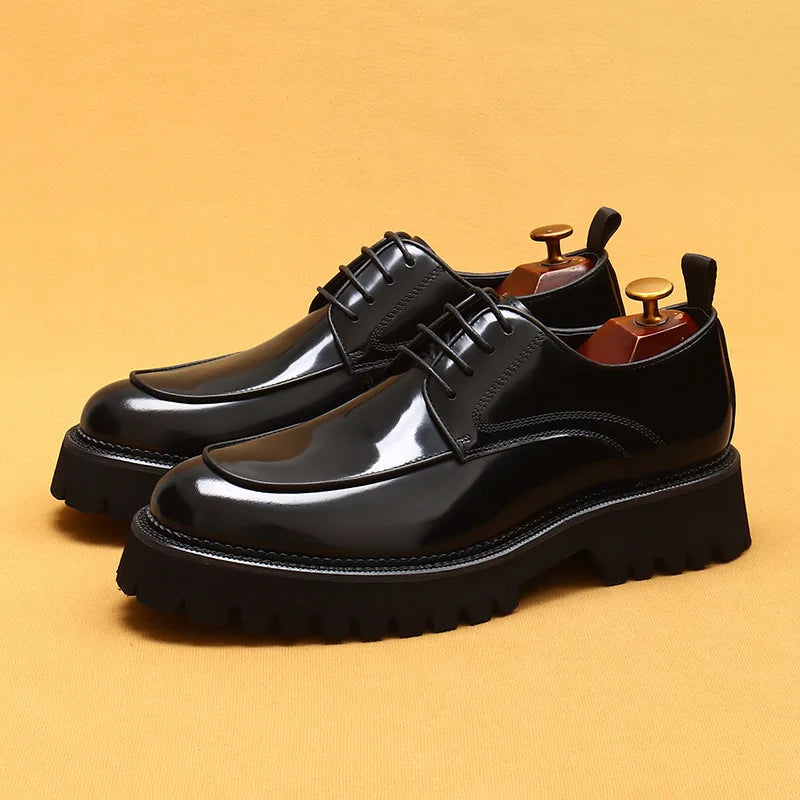 ASTON M. JAZZ – Chaussures Oxford Homme en Cuir Véritable, Italienne