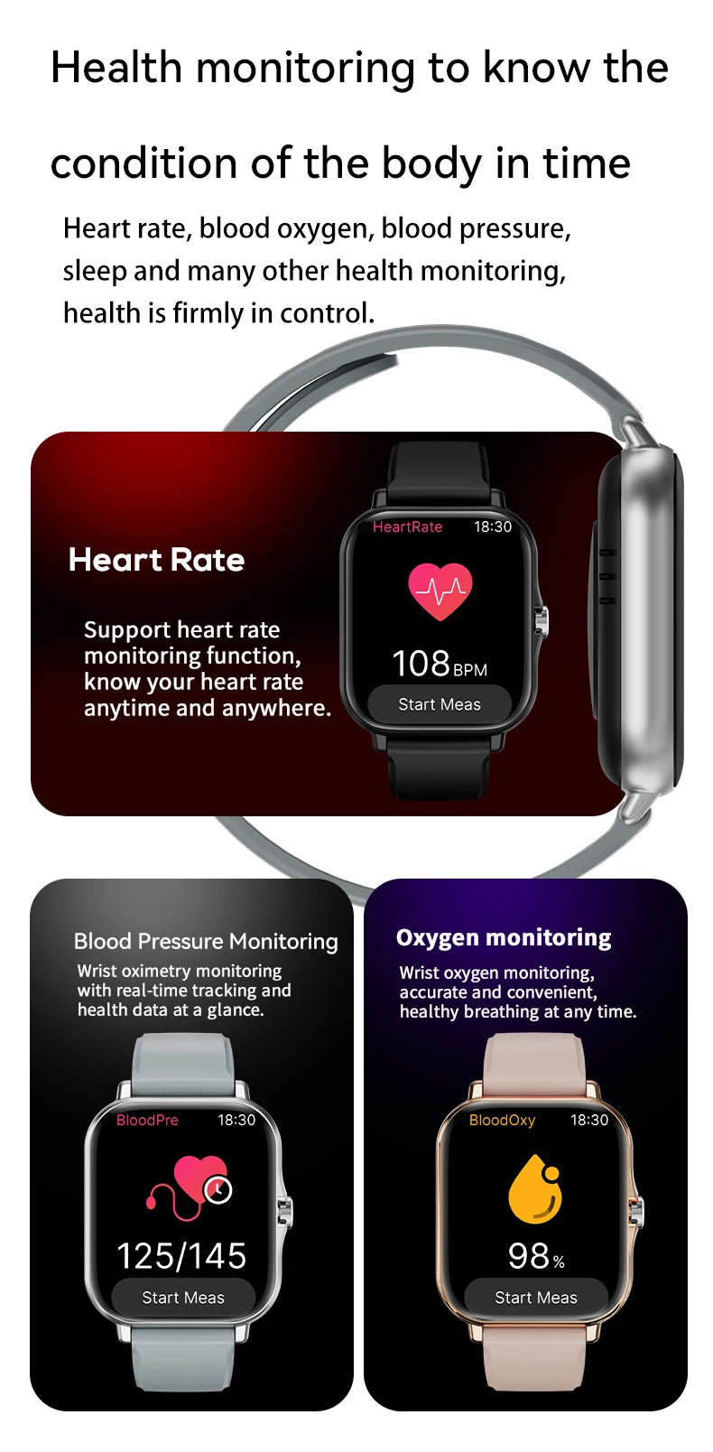 Bluetooth Watch, LAXASFIT Y13 Pro Max – 1.85'' CardioTalk™ Connected Smartwatch – Fitness & Calls Connected Watch