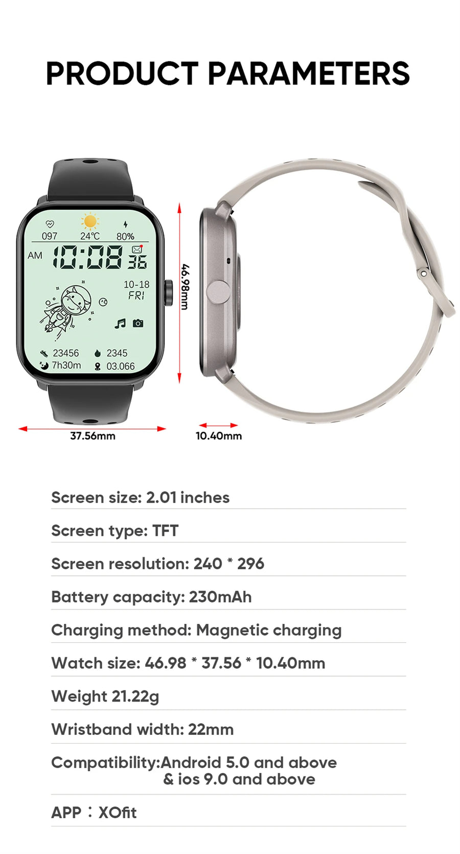 Montre Connectée BOXUXING Watch 5 Global