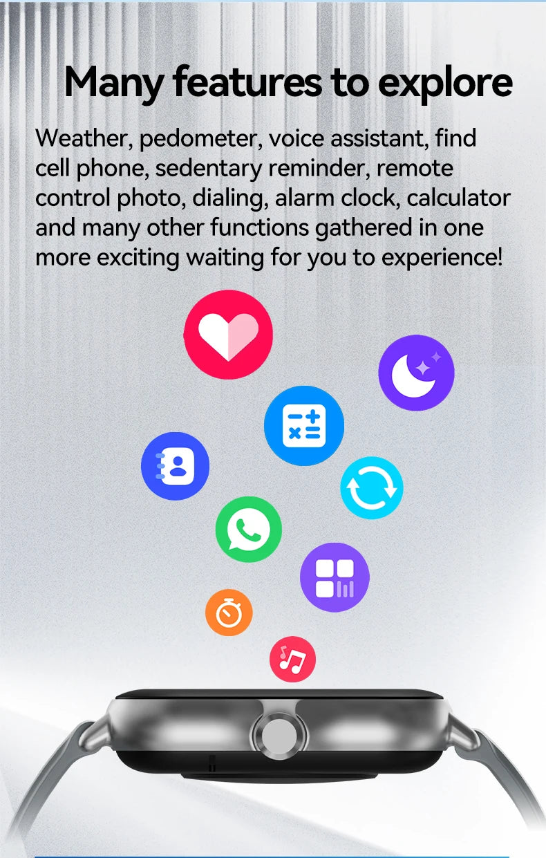 Bluetooth Watch, LAXASFIT Y13 Pro Max – 1.85'' CardioTalk™ Connected Smartwatch – Fitness & Calls Connected Watch