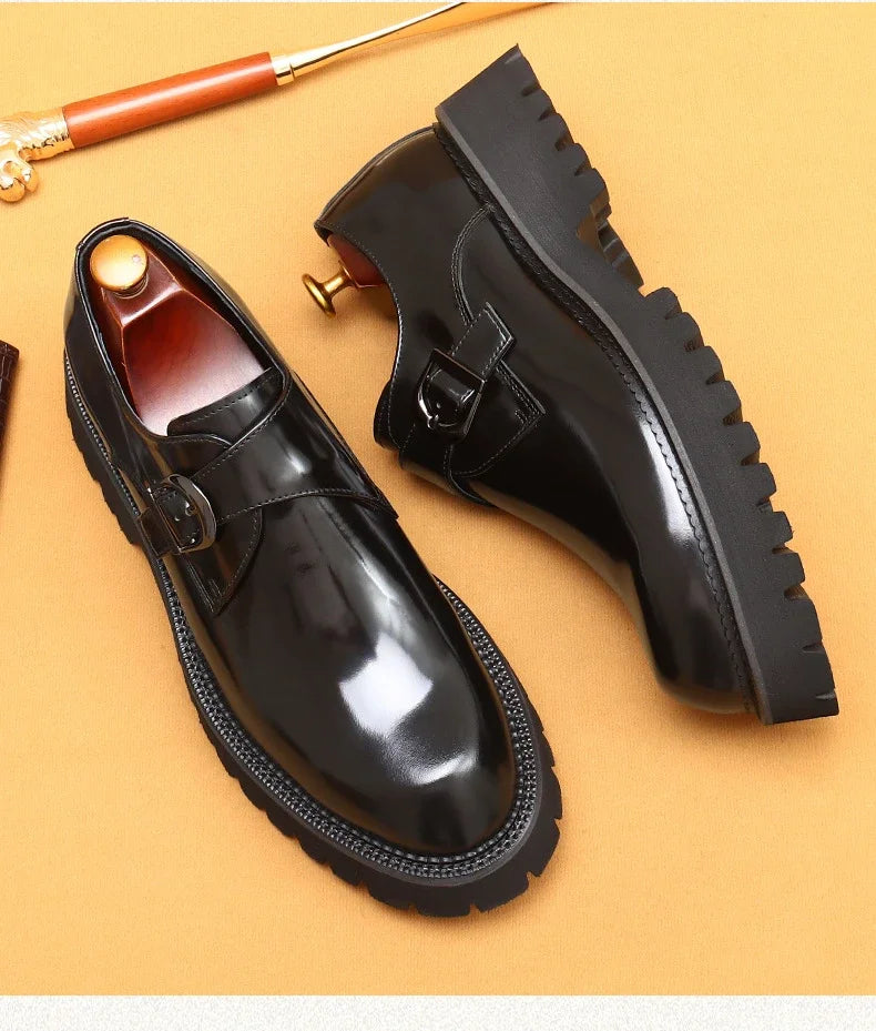 Oxford Homme de Luxe en Cuir Verni Italien – Chaussures Élevées à la Main, Élégantes & Confortables pour Mariage et Affaires
