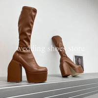 Women's 16cm Heel Boots - High, Waterproof and Sexy