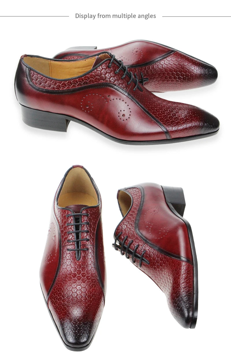 YOUYAZHUBU, Chaussures Homme en Cuir Véritable – Oxford Élégantes et Respirantes pour Bureau, Mariage et Occasions Formelles