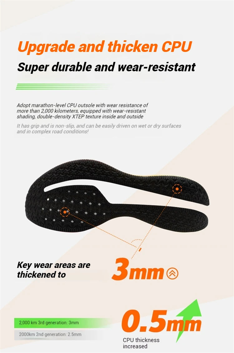 Xtep Women Running Shoes 2000km 3.0 2025 Xtep ForMotion Pro – Chaussures de course femme stables et respirantes pour sol dur