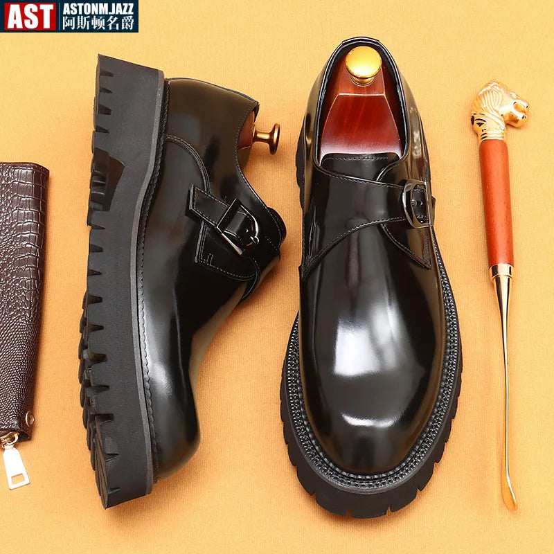 Oxford Homme de Luxe en Cuir Verni Italien – Chaussures Élevées à la Main, Élégantes & Confortables pour Mariage et Affaires