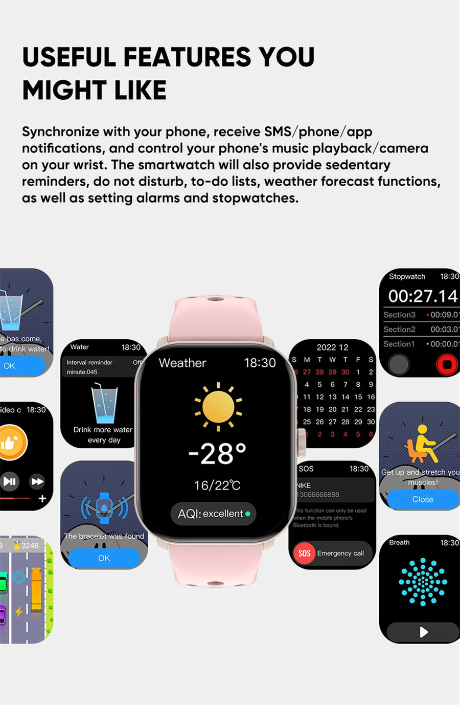 Montre Connectée BOXUXING Watch 5 Global