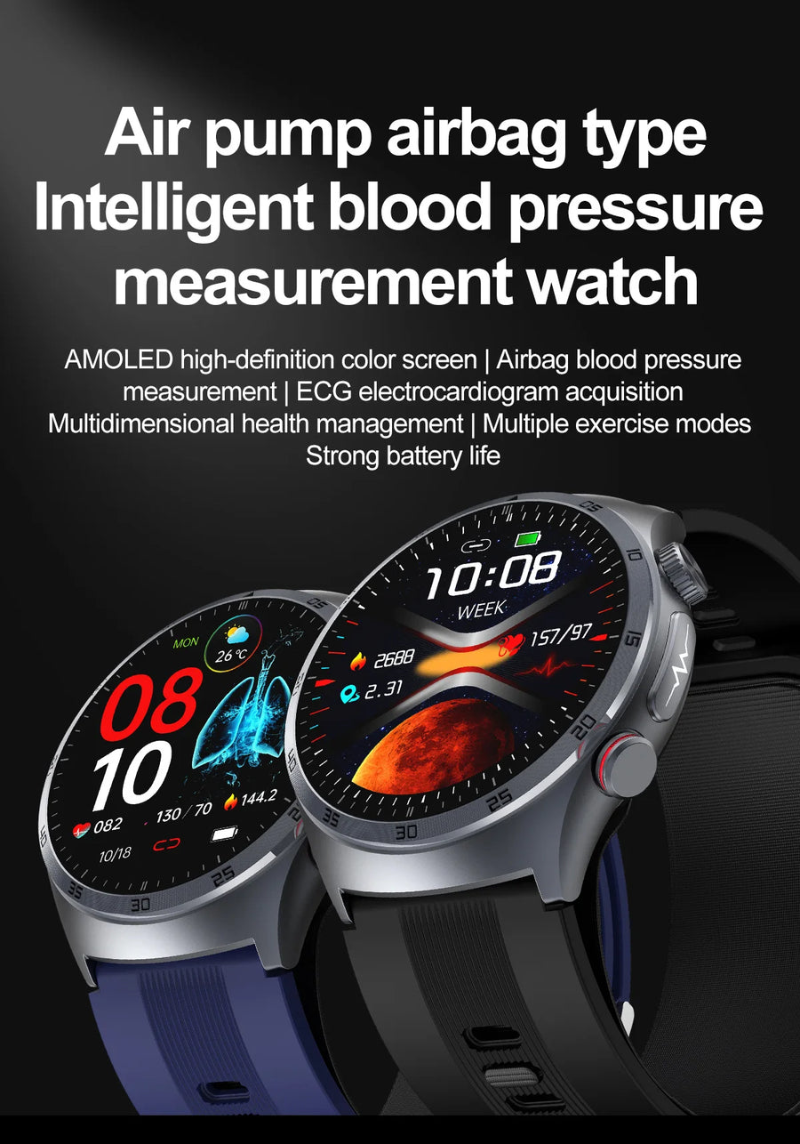 RNABAU AirCare Pro™ – Smartwatch Santé 2025 avec Mesure Réelle de la Tension