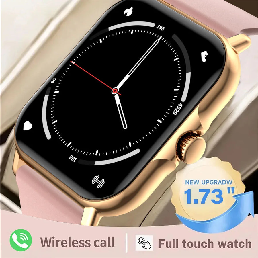 LAXASFIT 1.73” Smartwatch – Unisex Smartwatch with Customizable Dials, Health Tracking, Bluetooth, Calls & Notifications, Android & iOS Compatible