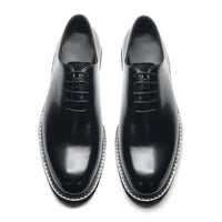 Oxford Homme Élégant – Sneakers en Cuir Véritable Noir, Haute Qualité pour Bureau, Affaires et Occasions Sociales