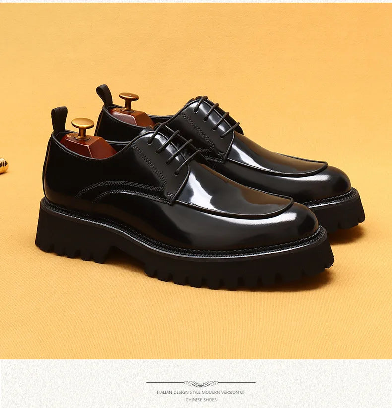 ASTON M. JAZZ – Chaussures Oxford Homme en Cuir Véritable, Italienne