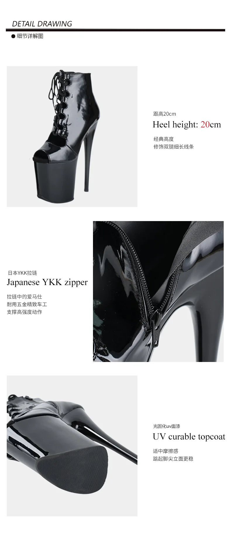 Sexy High Heel Ankle Boots - Stiletto, Exotic Platform, Club & Dance