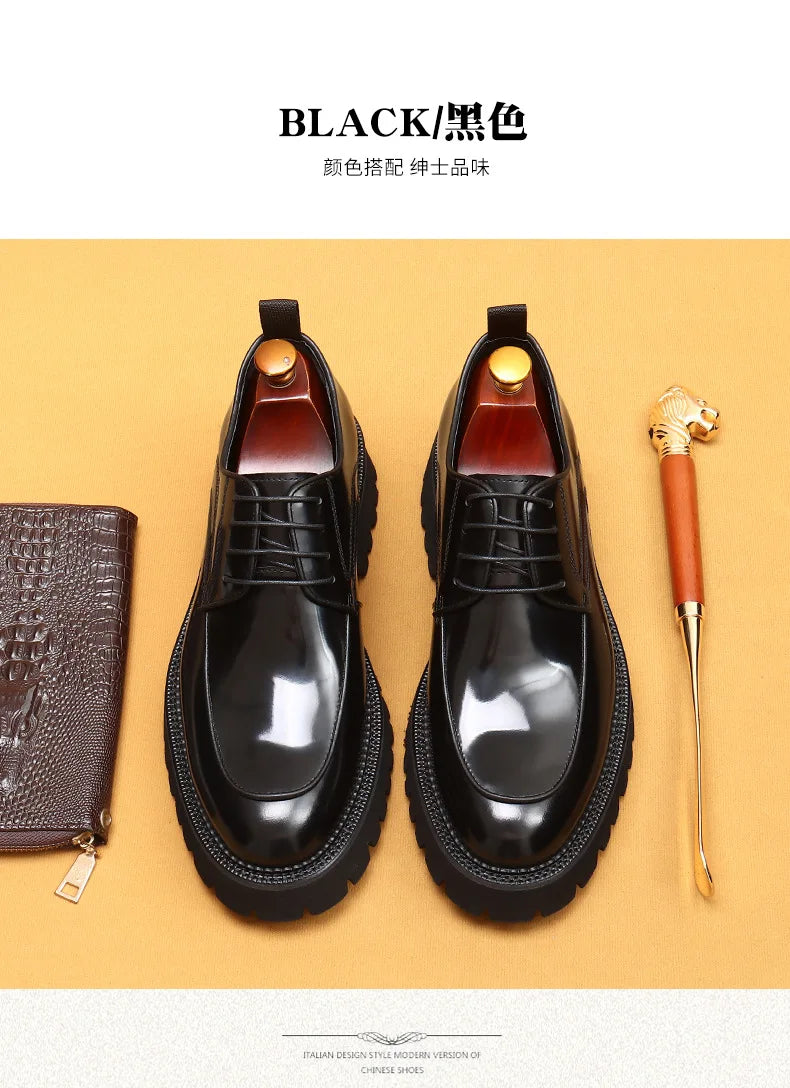 ASTON M. JAZZ – Chaussures Oxford Homme en Cuir Véritable, Italienne