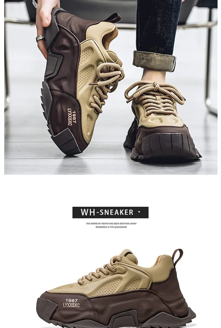 Sneakers Homme Designer – Confort & Hauteur Boostée