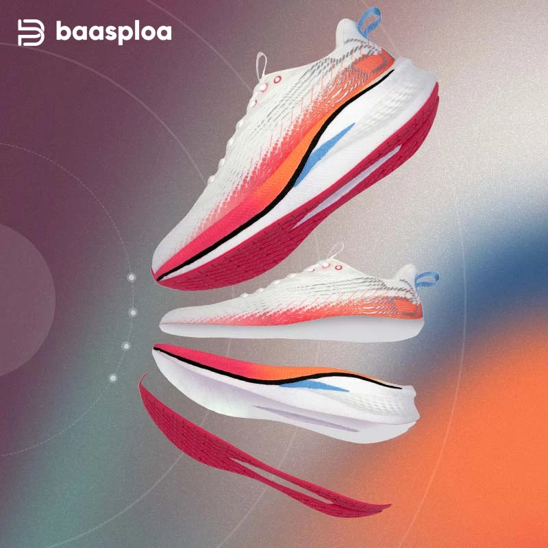 Baasploa H1072 – Chaussures de running femme respirantes et élévatrices