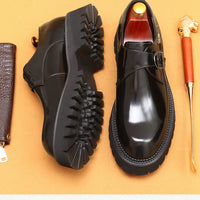 Oxford & Derby Homme – Chaussures Britanniques en Cuir Véritable, Semelle Épaisse, Business & Casual Élégant"