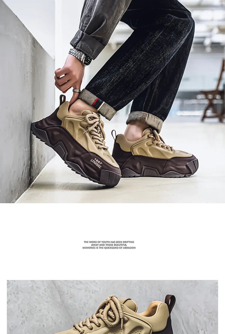 Sneakers Homme Designer – Confort & Hauteur Boostée