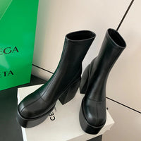 Women's designer ankle boots - 14 cm heel, stretch, bold and sexy look
