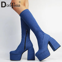 Sexy Women's Boots - Plus Size 35-48, Block Heel and Sturdy