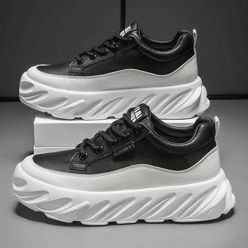 Men's Thick Sole Casual Shoes - Fashionable, Low-Top, Non-Slip, Comfortable Outdoor Sneakers