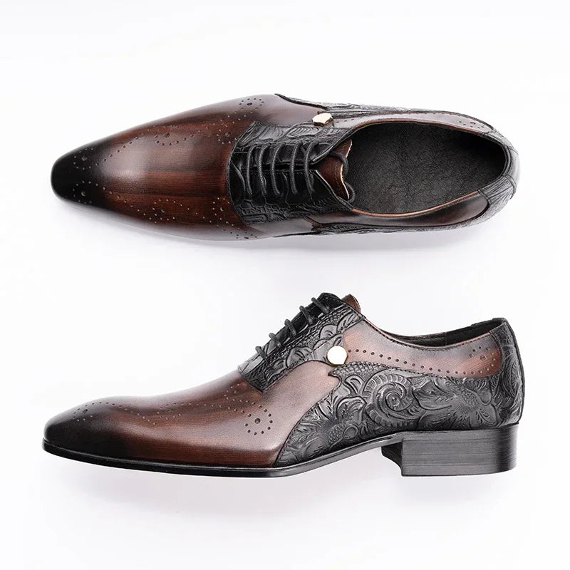 ASIMAYA Brogue Luxe – Chaussures Homme en Cuir Véritable
