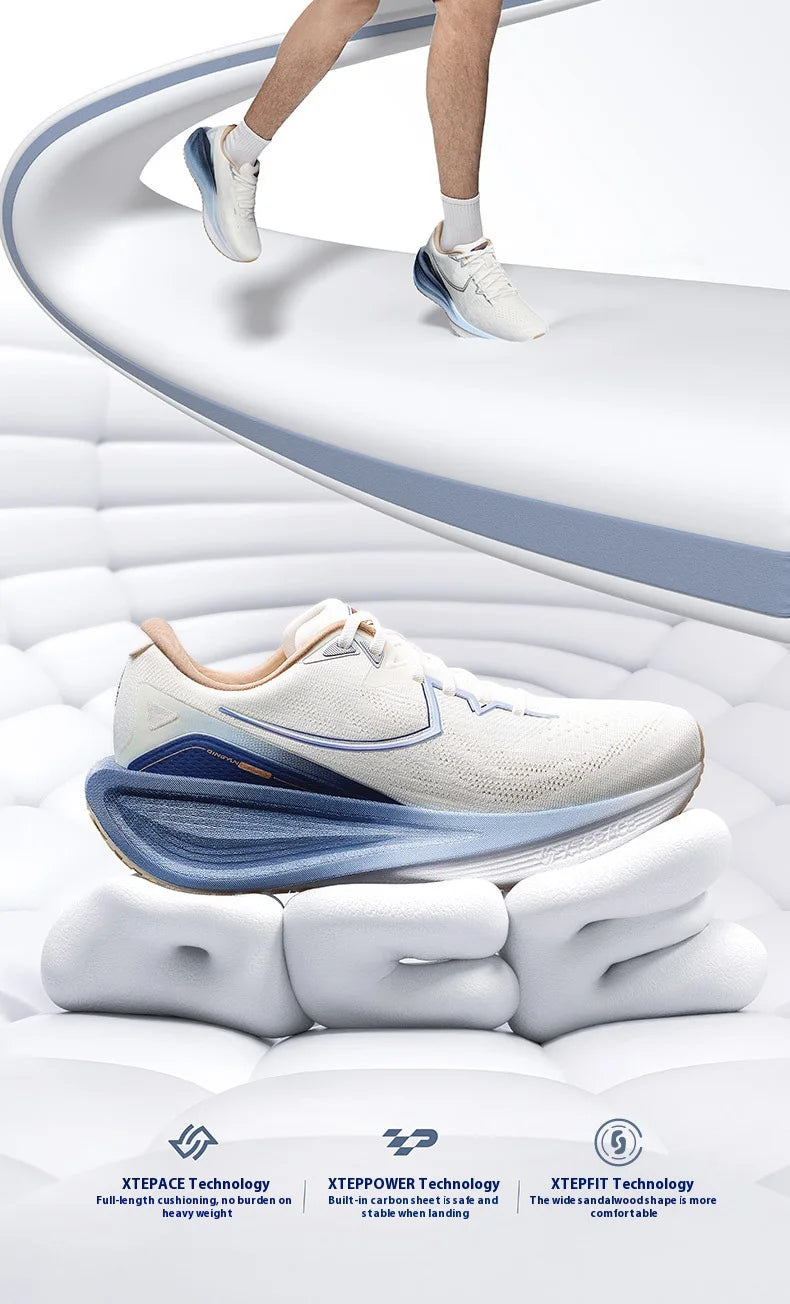 Xtep Marathon Pro – Chaussures de course homme respirantes à amorti dynamique