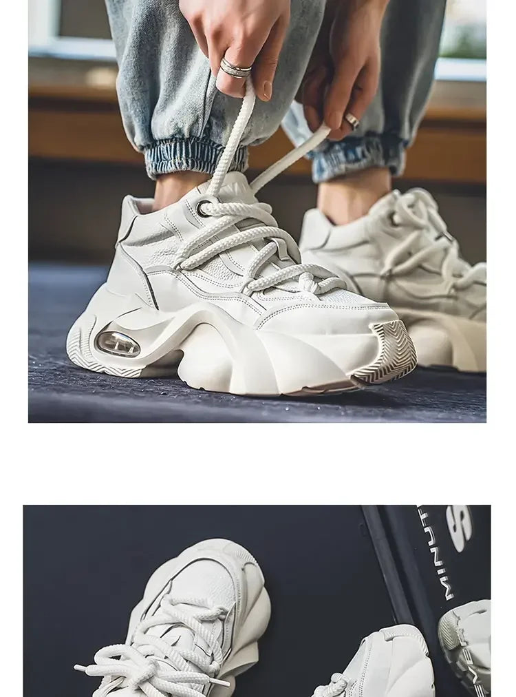 Baskets homme style designer – Sneakers à semelle épaisse confortables, mode décontractée automne/hiver