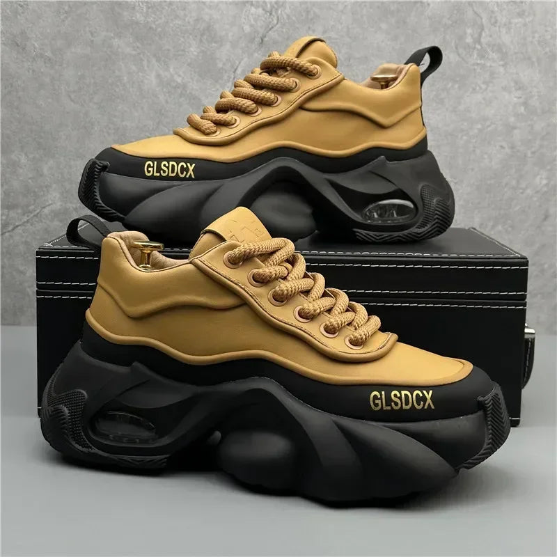 2025 s – Sneakers à lacets avec semelle compensée