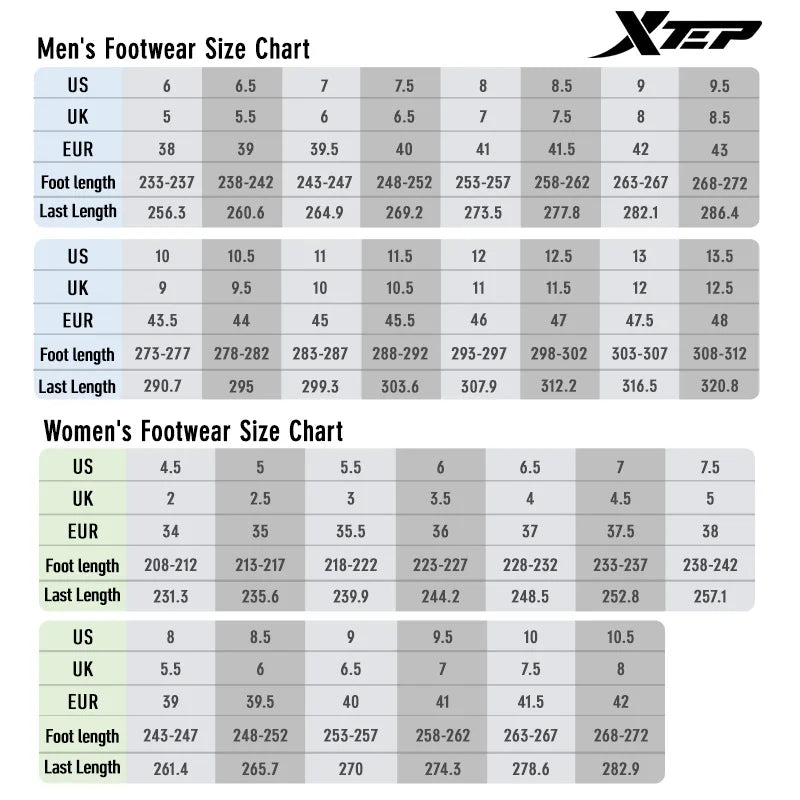 Xtep Marathon Pro – Chaussures de course homme respirantes à amorti dynamique