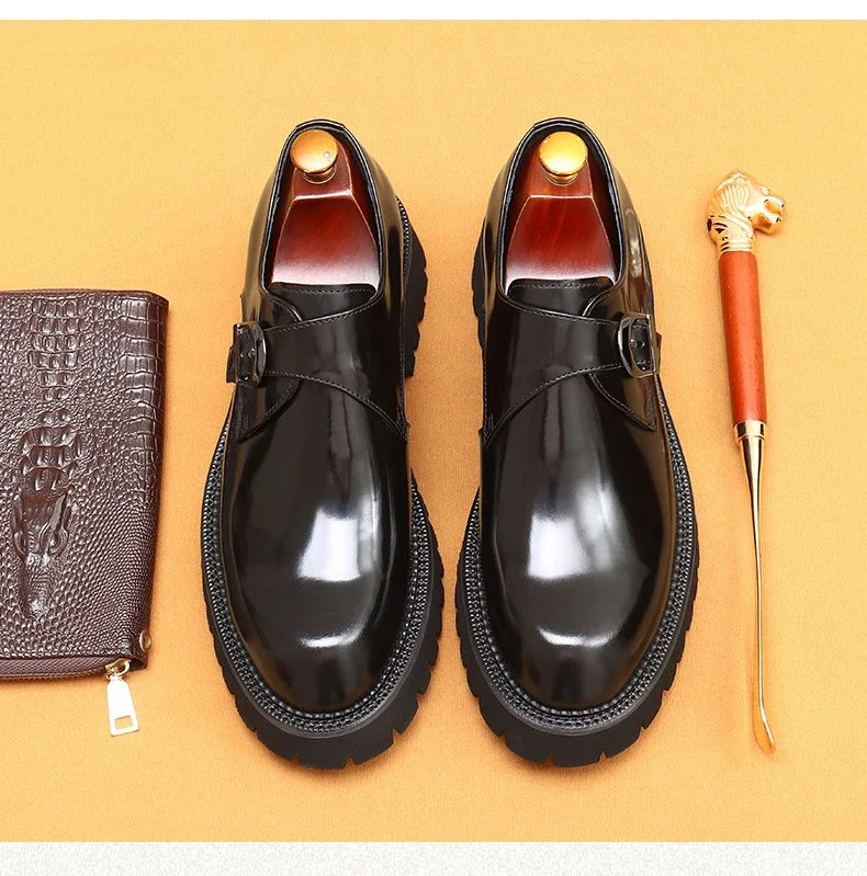 Oxford Homme de Luxe en Cuir Verni Italien – Chaussures Élevées à la Main, Élégantes & Confortables pour Mariage et Affaires