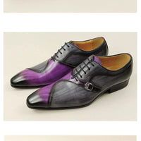 Chaussures Homme YAOLIDA – Oxford en Cuir Véritable avec Boucle Latérale