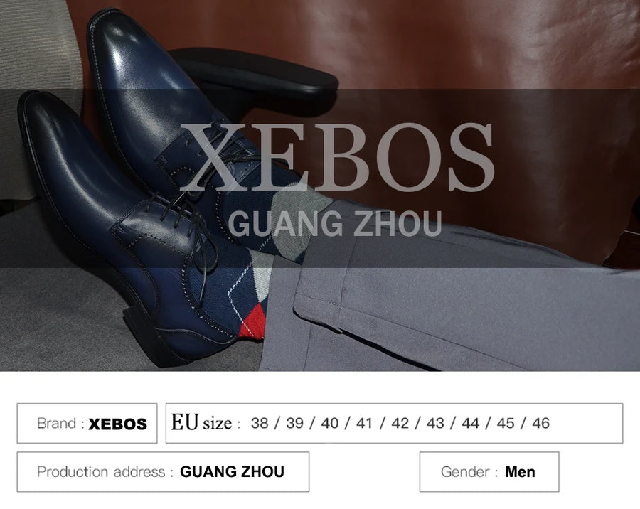 Chaussures Oxford Homme Élégantes en Cuir Véritable – Talon Réhaussant, Bout Rond, Style Bureau et Casual