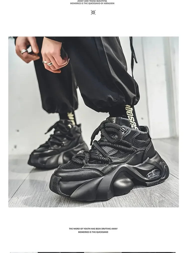 Baskets homme style designer – Sneakers à semelle épaisse confortables, mode décontractée automne/hiver