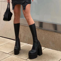 Sexy Women's Boots - Plus Size 35-48, Block Heel and Sturdy