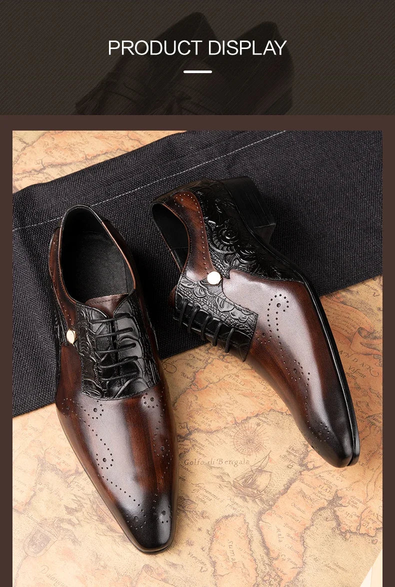 ASIMAYA Brogue Luxe – Chaussures Homme en Cuir Véritable